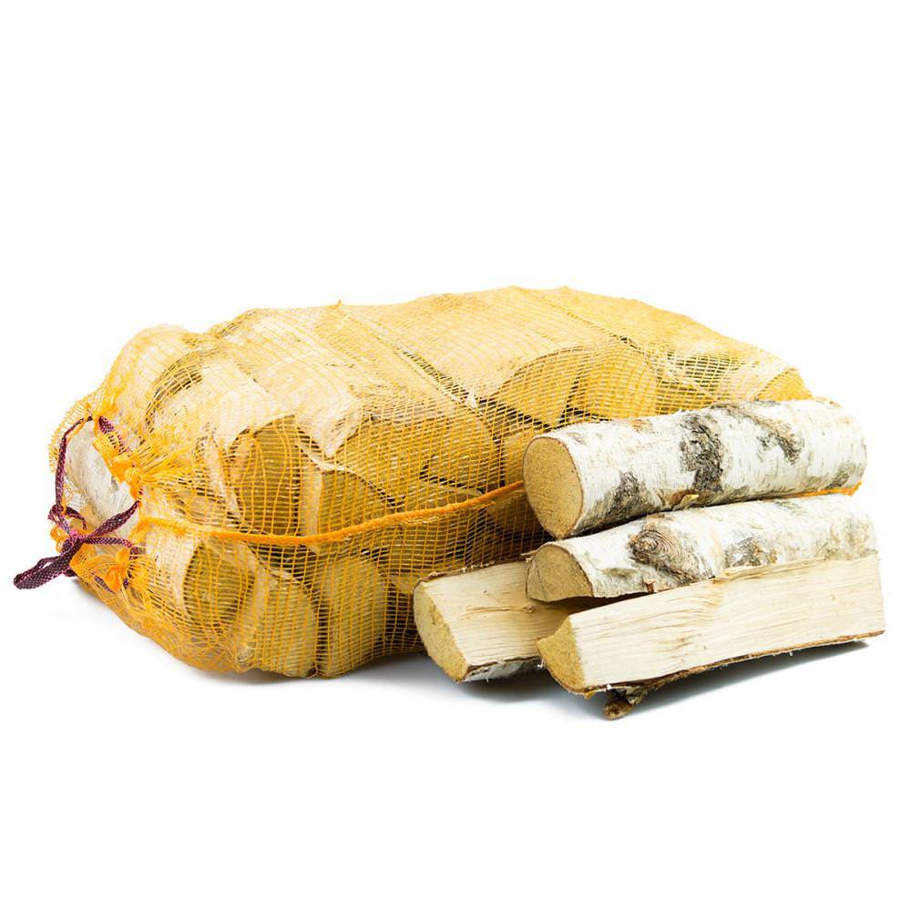 Brennholz Birke im Sack 36 x 40L/15kg Sack